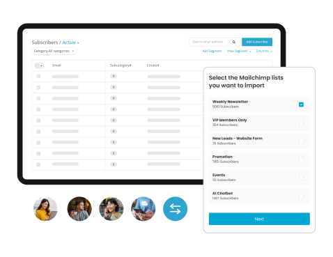 Mailchimp migration preview